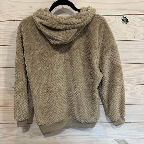 Cozy Tan Hooded Sweatshirt - Picture 2 of 7